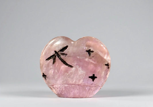 Purple Fluorite Heart Shaped Corn Maiden Twins by Kateri Quandelacy Sanchez