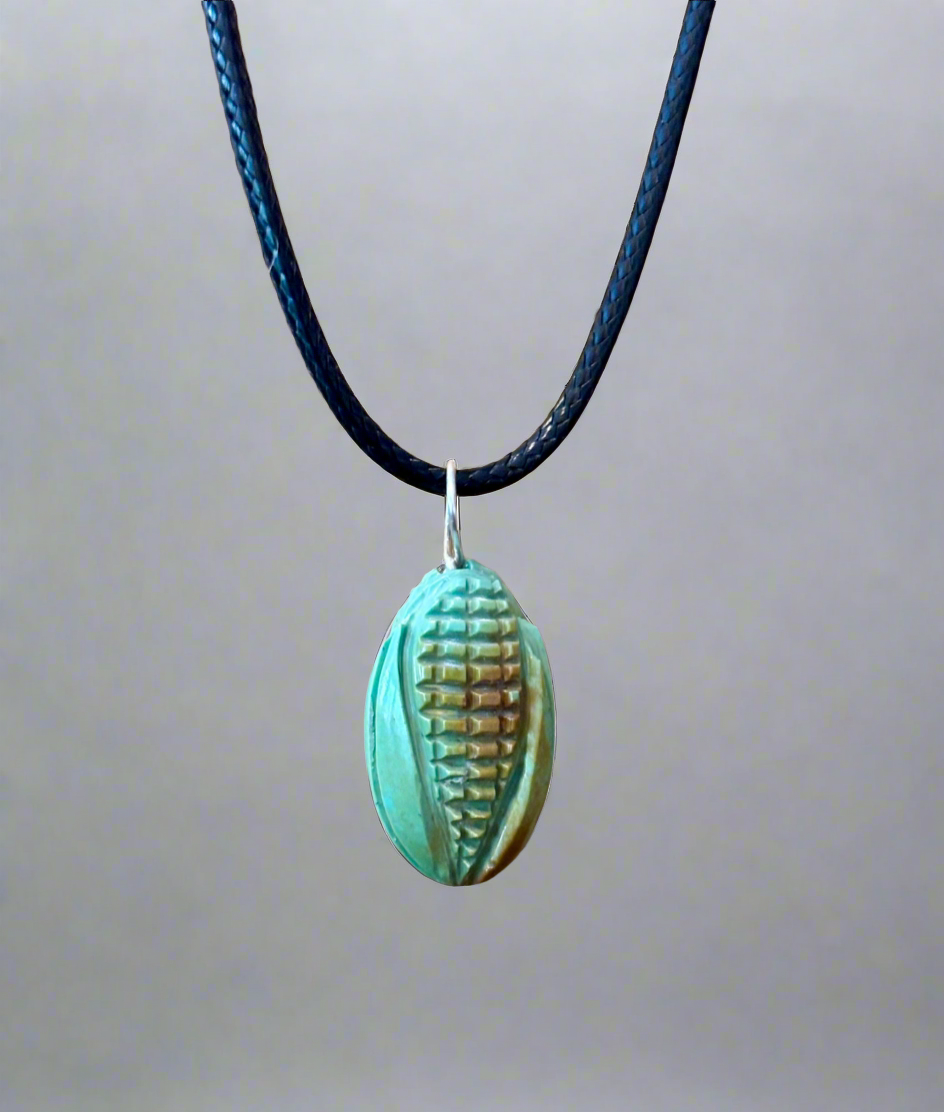 Reversible Corn Maiden and Corn Pendant by Kateri Quandelacy Sanchez