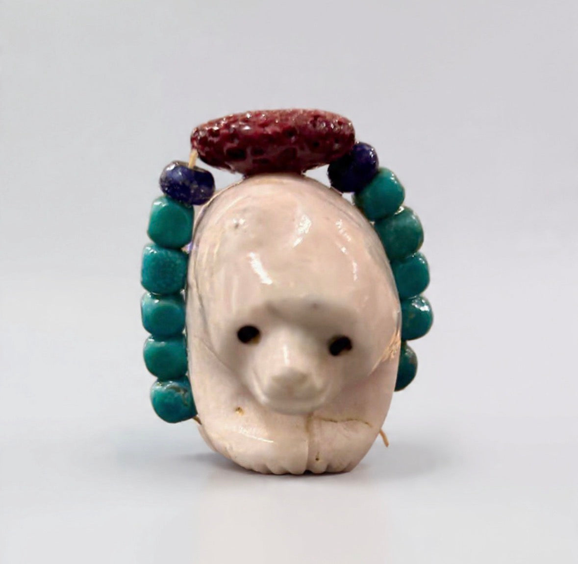 Pink Mangano Calcite Bear by Kateri Quandelacy Sanchez