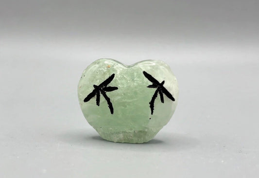 Green Fluorite Heart Shaped Corn Maidens by Kateri Quandelacy Sanchez