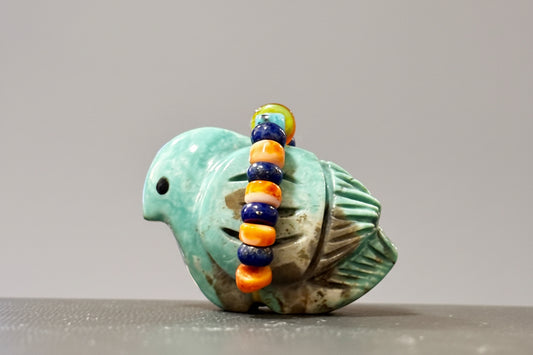 Elisa Turquoise Songbird by Kateri Quandelacy Sanchez