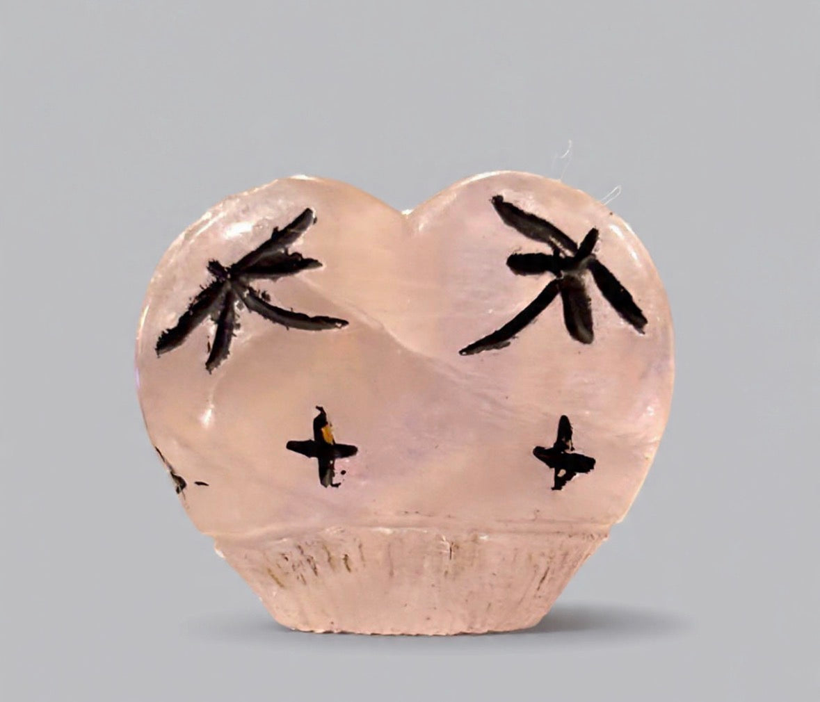 Pink Fluorite Heart Shaped Corn Maidens by Kateri Quandelacy Sanchez
