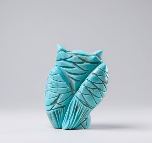 Nacozari Turquoise Owl by Kateri Quandelacy Sanchez