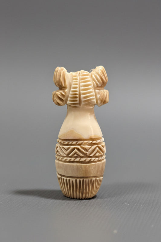 Fossilized Ivory Hopi Corn Maiden by Kateri Quandelacy Sanchez