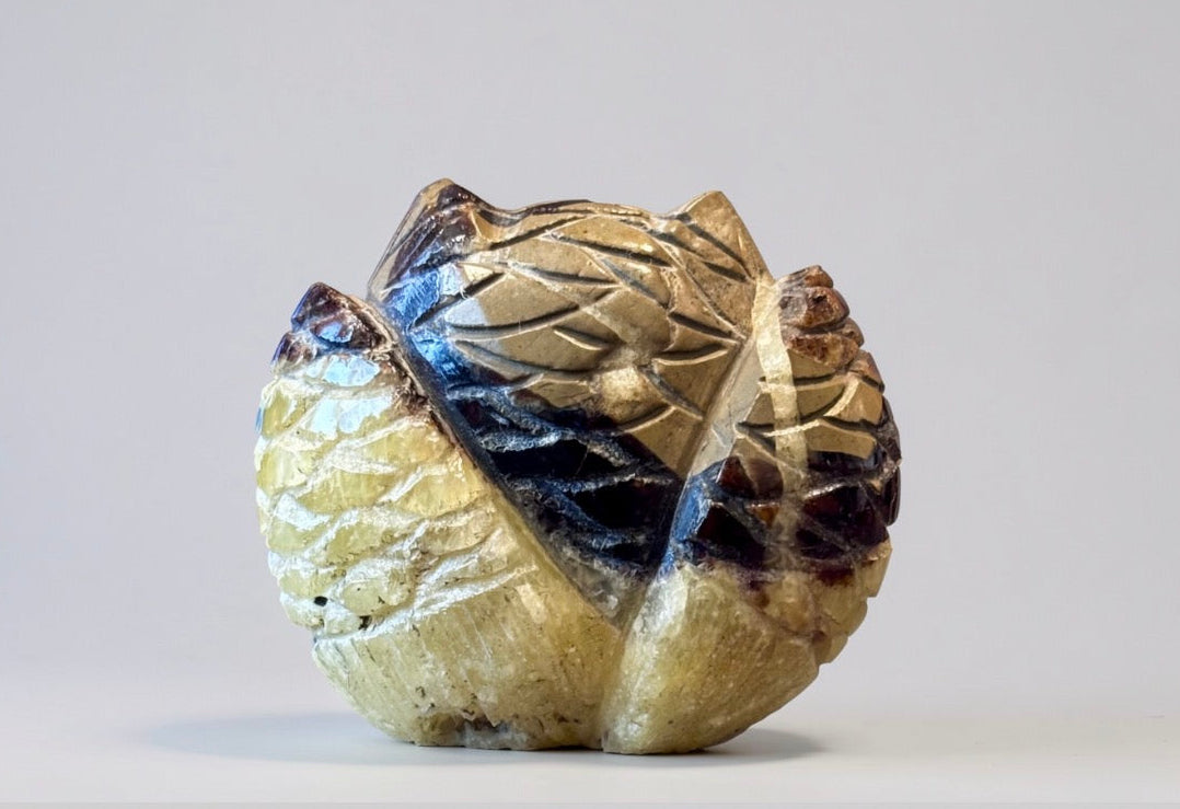 Septarian Nodule Owl by Kateri Quandelacy Sanchez
