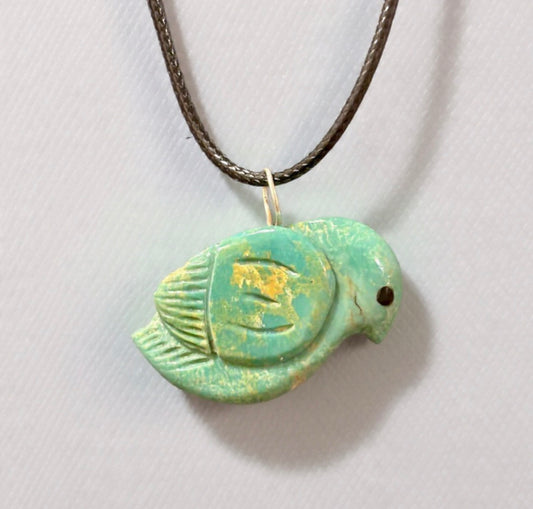 Campo Frio Turquoise Songbird Pendant by Kateri Quandelacy Sanchez