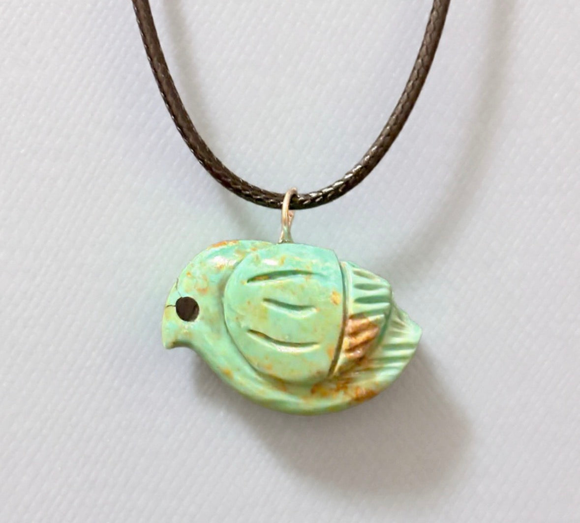 Campo Frio Turquoise Songbird Pendant by Kateri Quandelacy Sanchez