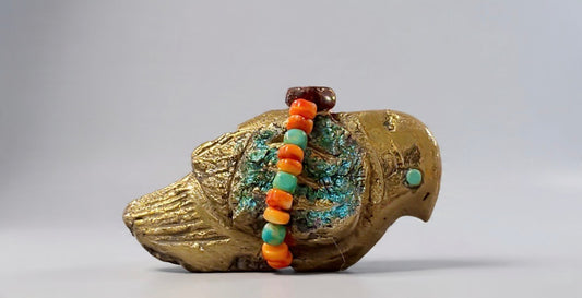 Chalcopyrite (peacock ore) Songbird by Kateri Quandelacy Sanchez