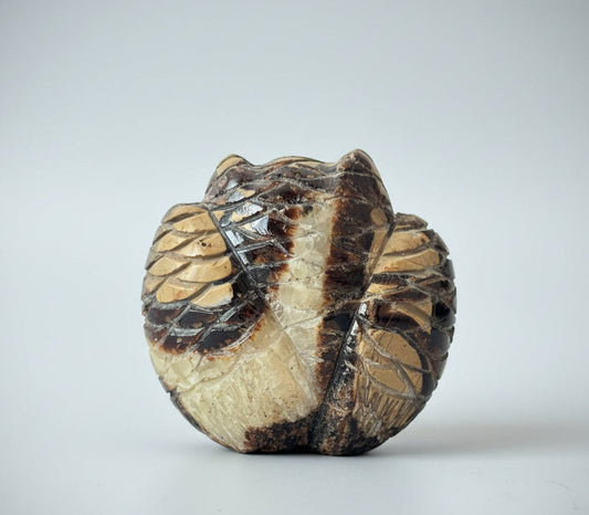 Septarian Nodule Owl by Kateri Quandelacy Sanchez