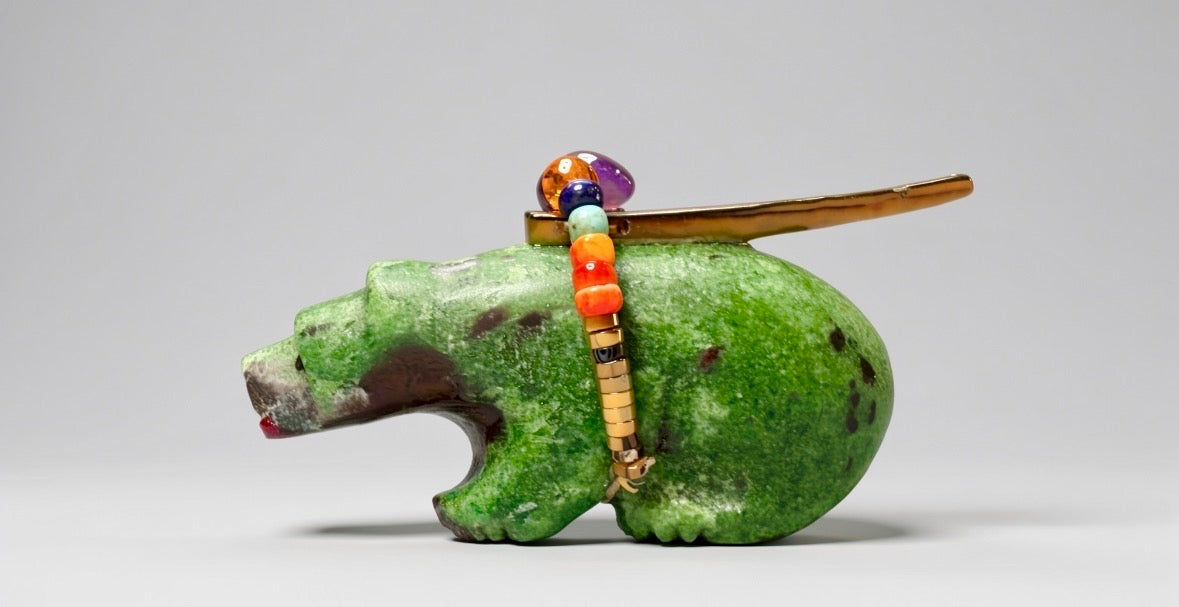 Ruby in Zoisite Bear by Kateri Quandelacy Sanchez