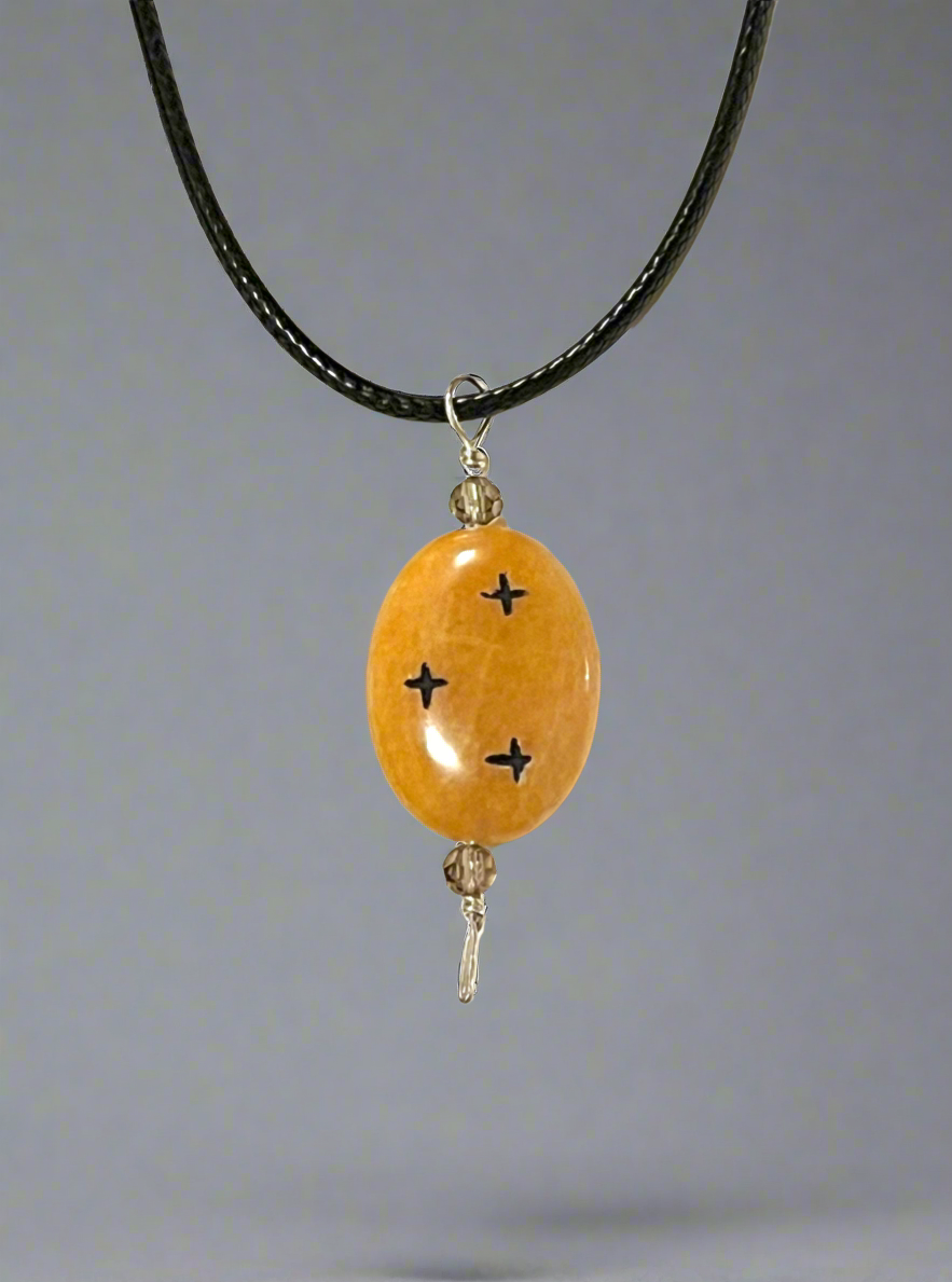 Sunstone Dragonfly Pendant by Kateri Quandelacy Sanchez