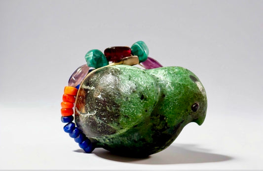 Ruby in Zoisite Songbird by Kateri Quandelacy Sanchez