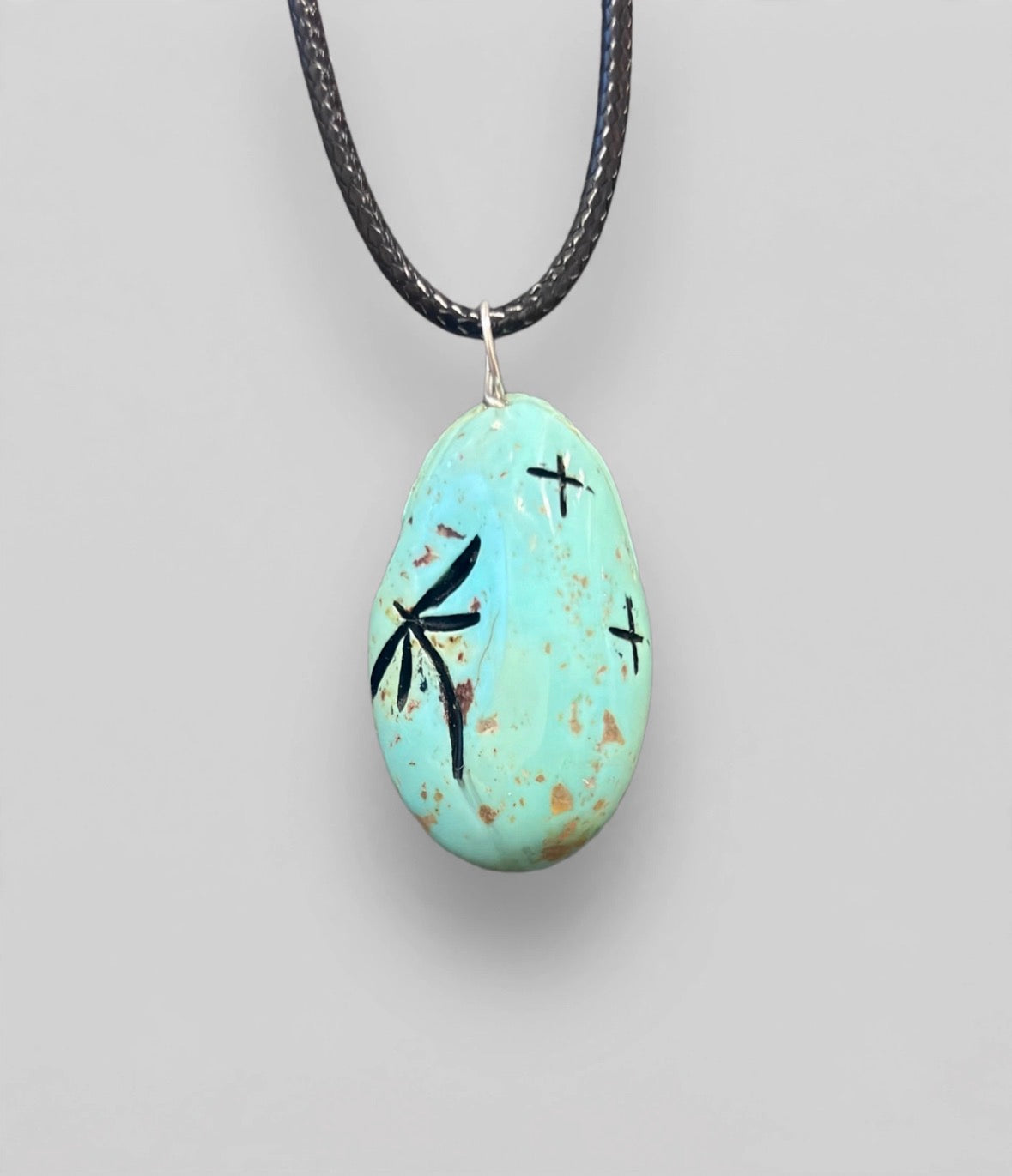 Elisa Turquoise Corn Maiden Pendant by Kateri Quandelacy Sanchez