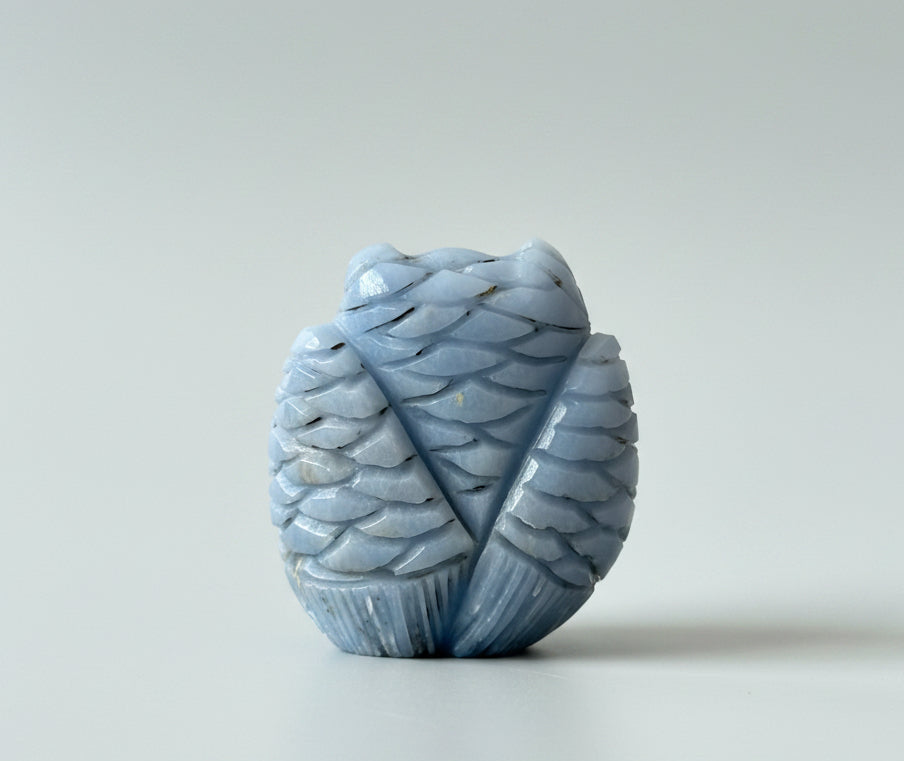 Angelite Owl by Kateri Quandelacy Sanche