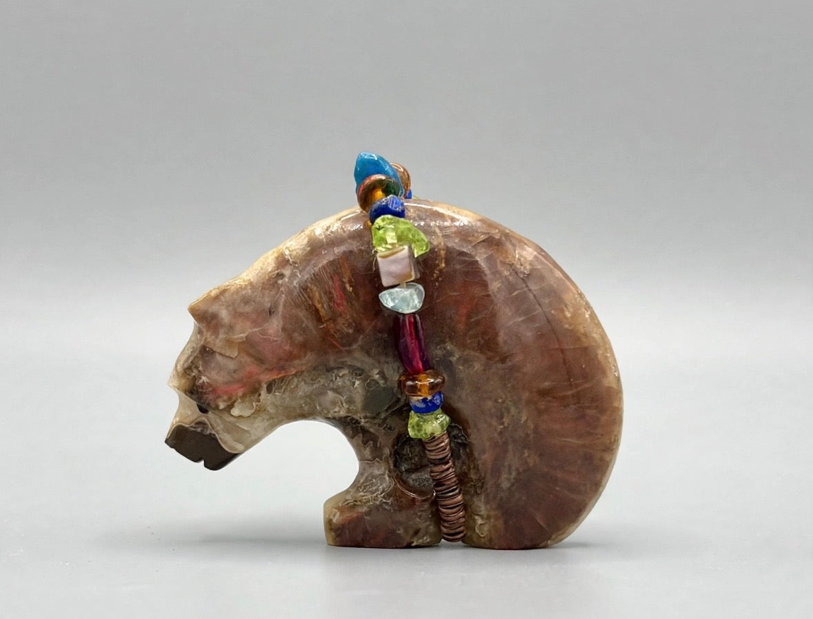 Fossilized Ammolite Bear by Kateri Quandelacy Sanchez