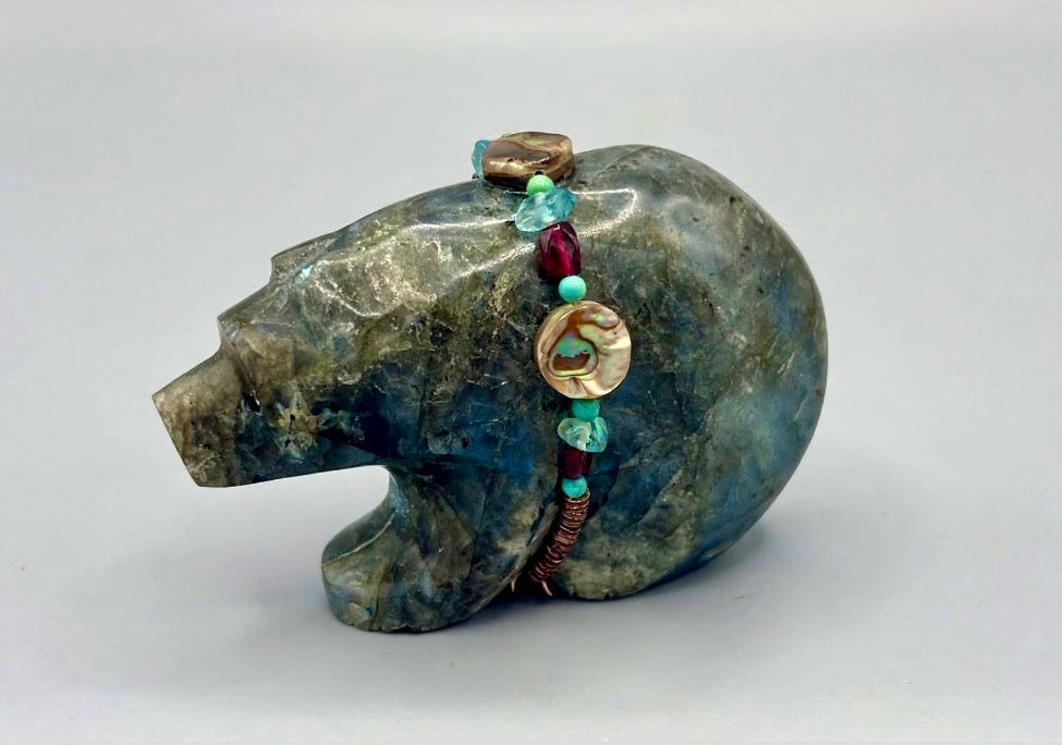 Labradorite Bear by Kateri Quandelacy Sanchez