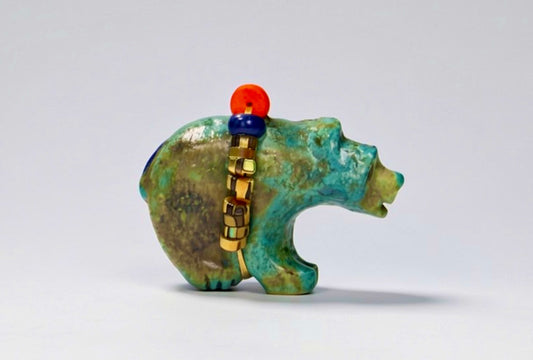 Kingman Turquoise Bear by Kateri Quandelacy Sanchez