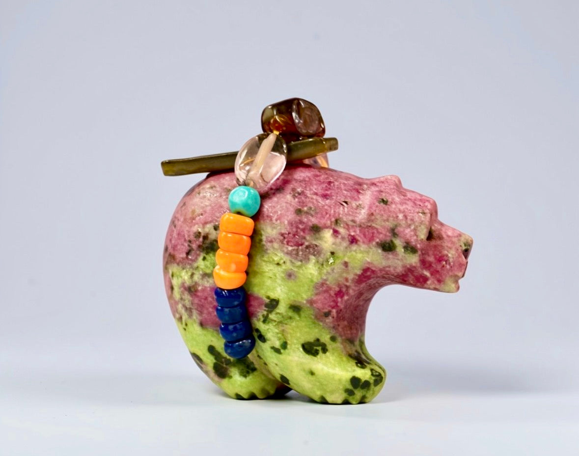 Ruby in Zoisite Bear by Kateri Quandelacy Sanchez