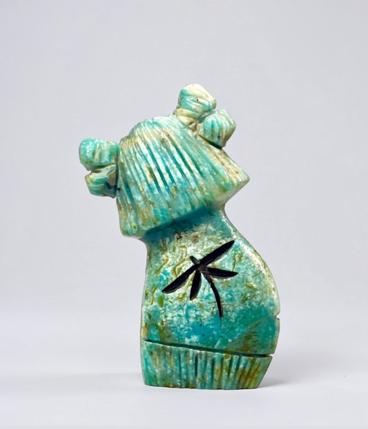 Kingman Turquoise Hopi Corn Maiden by Kateri Quandelacy Sanchez