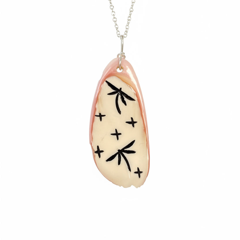 Pink Conch Shell Corn Maiden Pendant by Kateri Quandelacy Sanchez