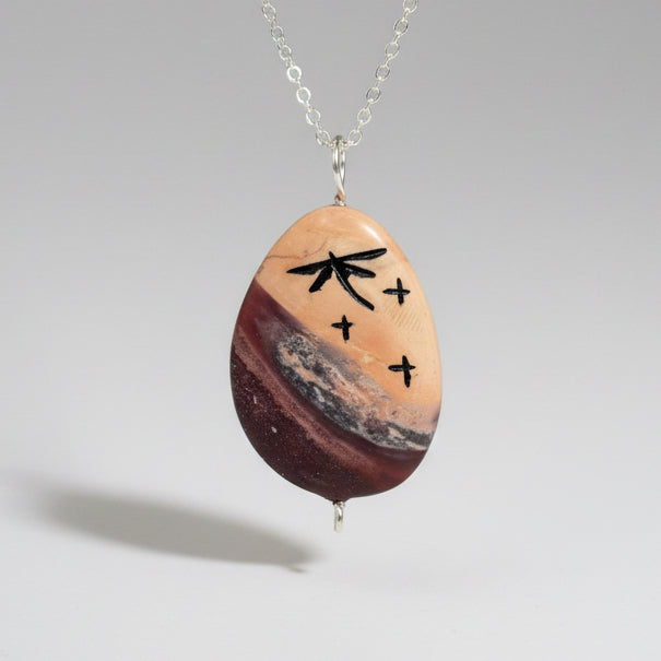 Porcelain Jasper Corn Maiden Pendant by Kateri Quandelacy Sanchez