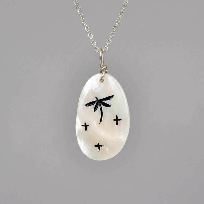 Abalone and Clam Shell Corn Maiden Pendant by Kateri Quandelacy Sanchez