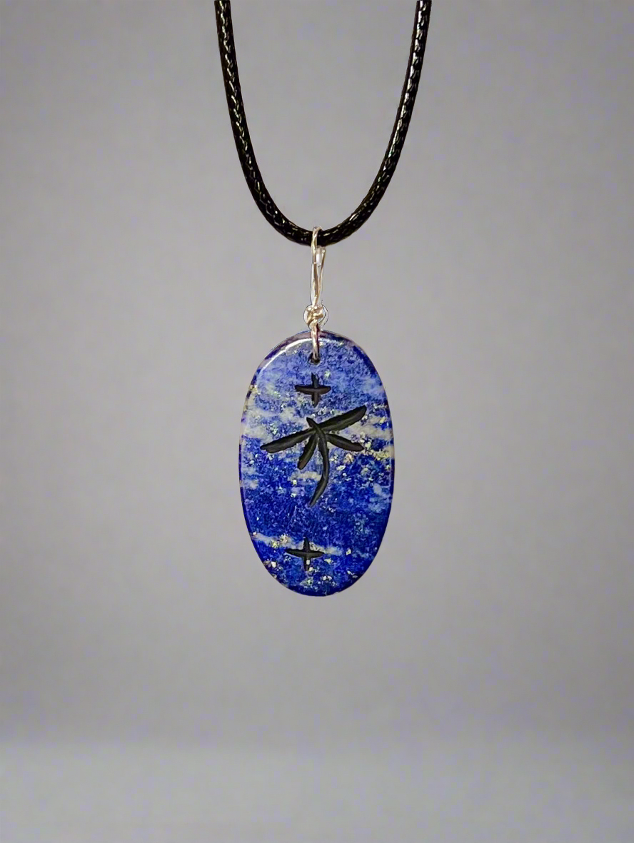 Lapis Corn Maiden Pendant by Kateri Quandelacy Sanchez