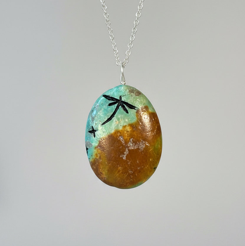 Campo Frio Turquoise Corn Maiden Pendant by Kateri Quandelacy Sanchez