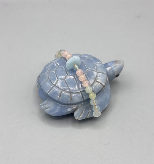 Angelite Turtle by Kateri Quandelacy Sanchez