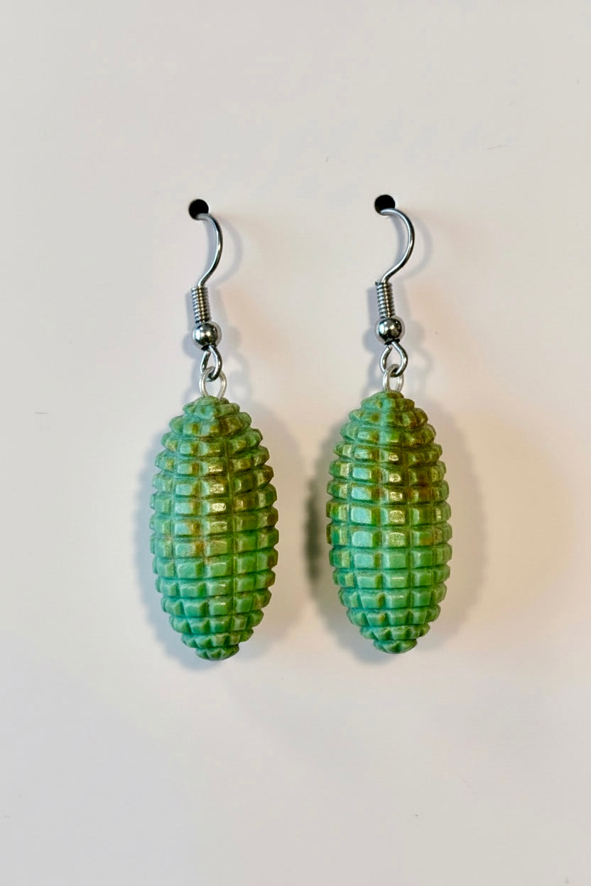 Campo Frio Turquoise Corn Earrings by Kateri Quandelacy Sanchez