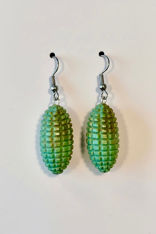 Campo Frio Turquoise Corn Earrings by Kateri Quandelacy Sanchez