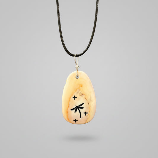 Pink Conch Shell Corn Maiden Pendant by Kateri Quandelacy Sanchez