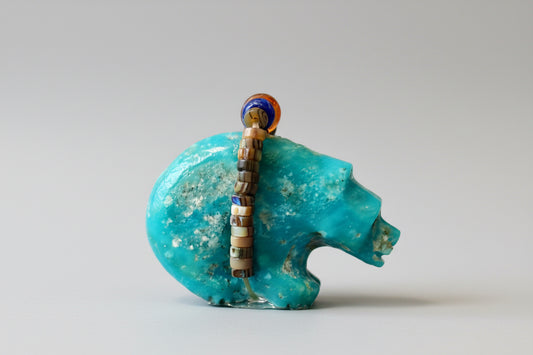 Kingman Turquoise Bear by Kateri Quandelacy Sanchez