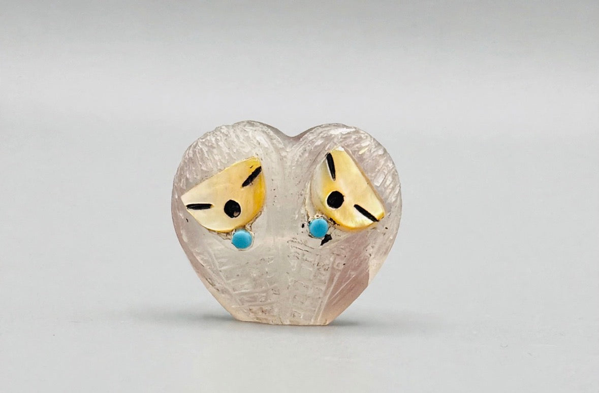 Translucent Purple Fluorite Heart Shaped Corn Maidens by Kateri Quandelacy Sanchez
