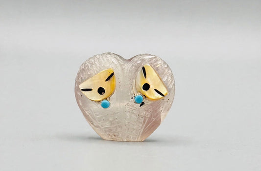 Translucent Purple Fluorite Heart Shaped Corn Maidens by Kateri Quandelacy Sanchez