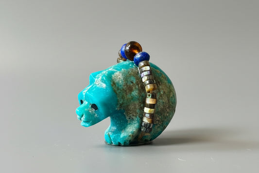 Kingman Turquoise Bear by Kateri Quandelacy Sanchez