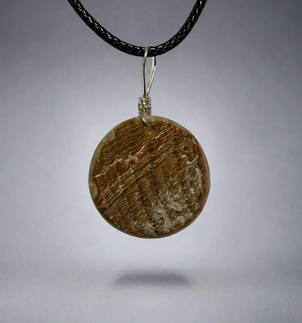 Gold Abalone Dragonfly Pendant by Kateri Quandelacy Sanchez