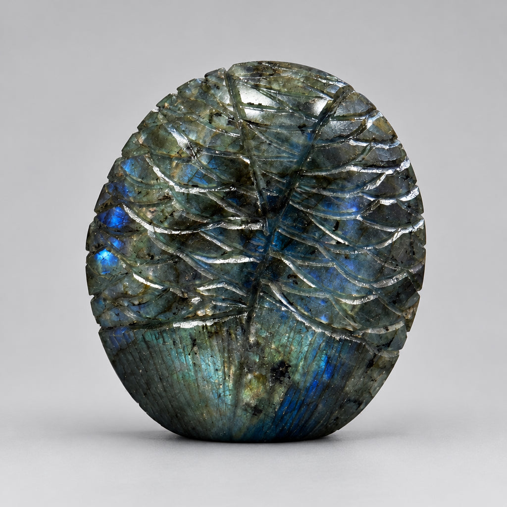 Labradorite Sleeping Owl by Kateri Quandelacy Sanchez