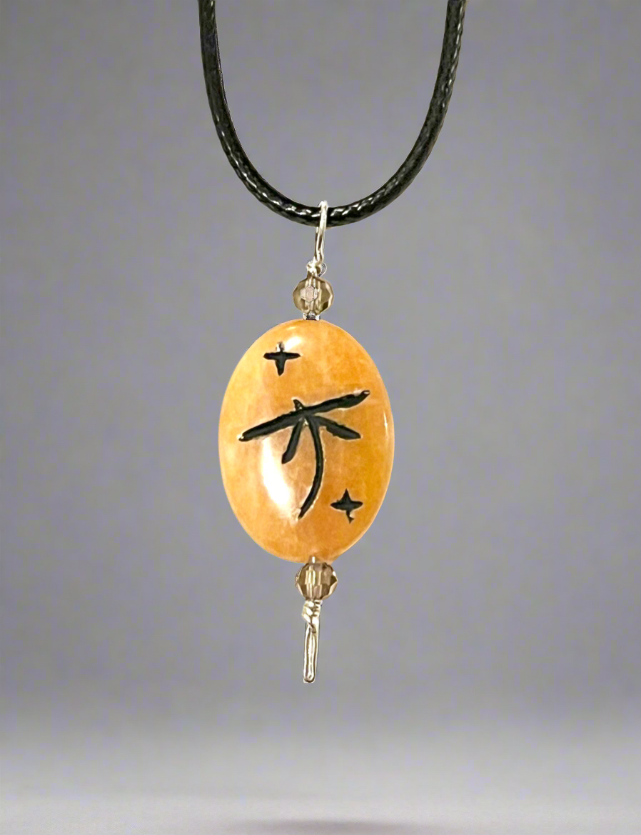 Sunstone Dragonfly Pendant by Kateri Quandelacy Sanchez