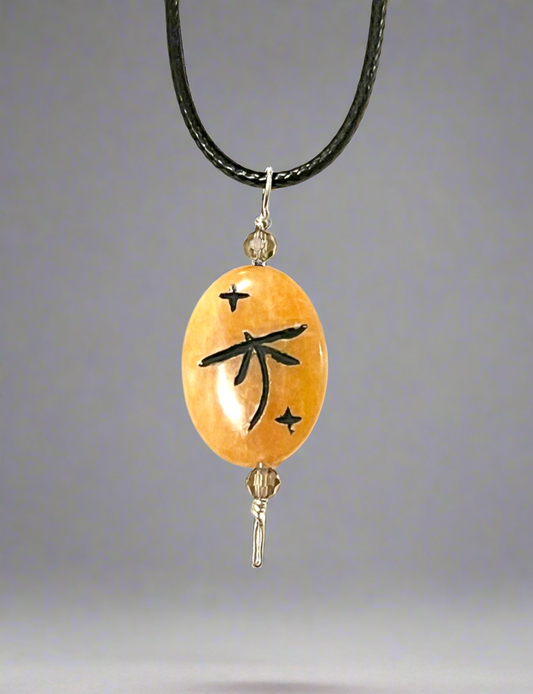 Sunstone Dragonfly Pendant by Kateri Quandelacy Sanchez