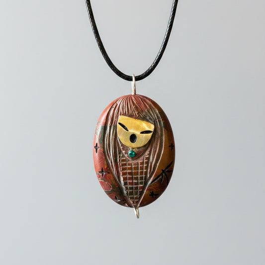 Red Creek Jasper Corn Maiden Pendant