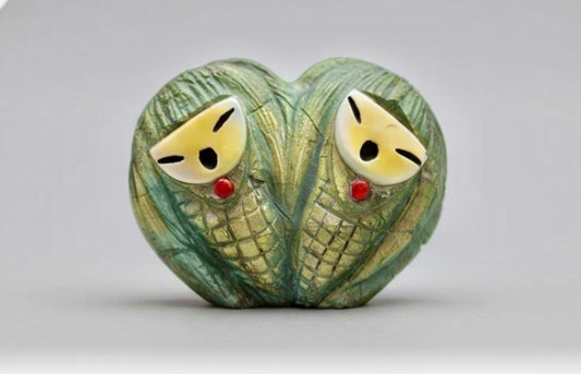 Labradorite Heart Shaped Corn Maiden Sisters