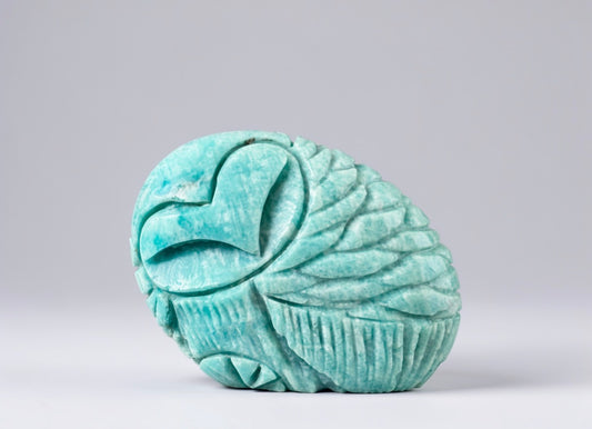 Amazonite Barn Owl by Kateri Quandelacy Sanchez