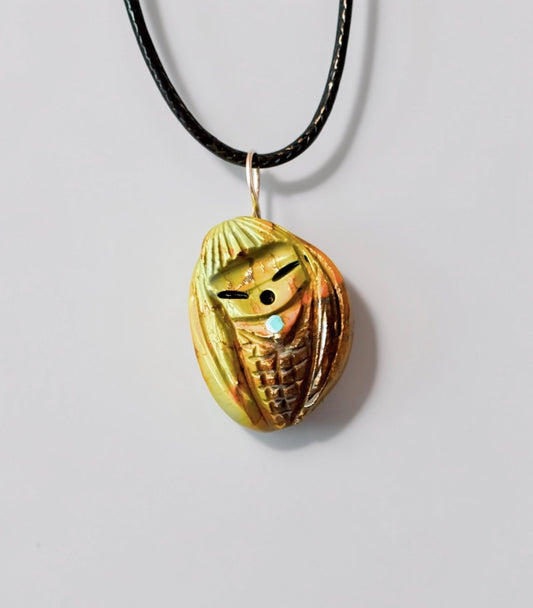 Campo Frio Turquoise Corn Maiden Pendant by Kateri Quandelacy Sanchez