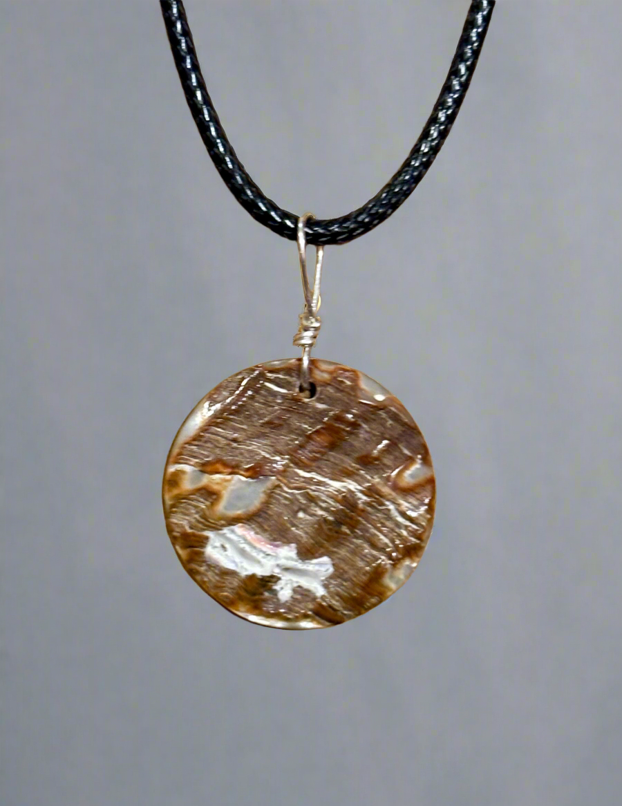 Abalone Dragonfly Pendant by Kateri Quandelacy Sanchez