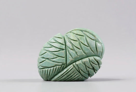 Elisa Turquoise Sleeping Owl by Kateri Quandelacy Sanchez