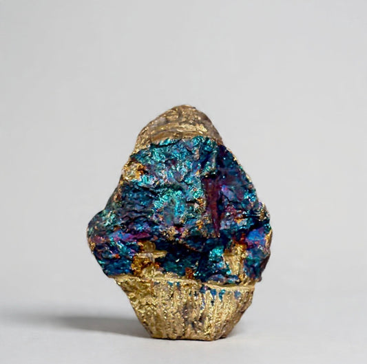 Chalcopyrite (peacock ore) Corn Maiden by Kateri Quandelacy Sanchez