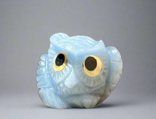 Angelite Owl by Kateri Quandelacy Sanchez