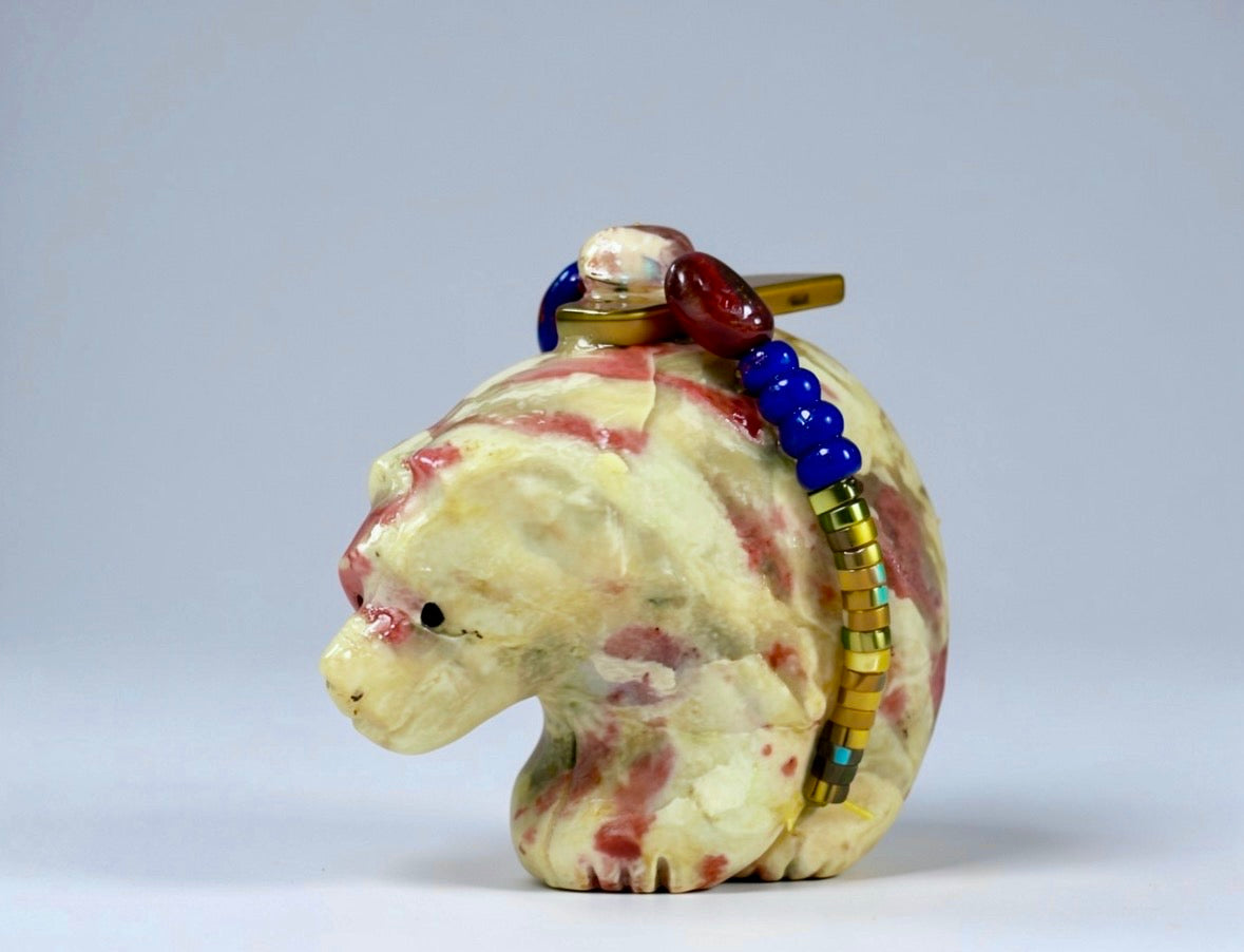 Ruby in Feldspar Bear by Kateri Quandelacy Sanchez