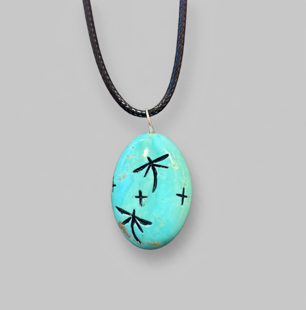 Elisa Turquoise Corn Maidens Pendant by Kateri Quandelacy Sanchez